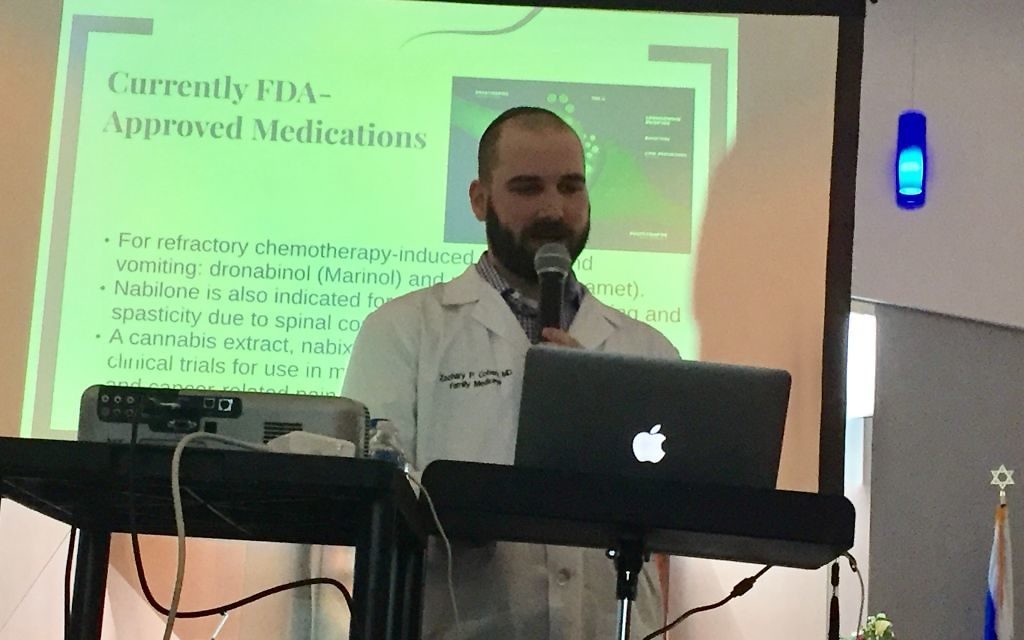 Physician Zachary Cohen speaks about medical marijuana Feb. 18. (Photo by Marcia Caller Jaffe)