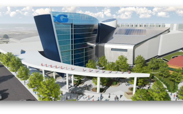 The Georgia Aquarium will get a new entrance and pedestrian walkway by 2020. (Georgia Aquarium rendering)