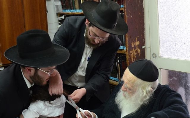 Rabbi Aaron Fruchtman marks a family milestone in Jerusalem.