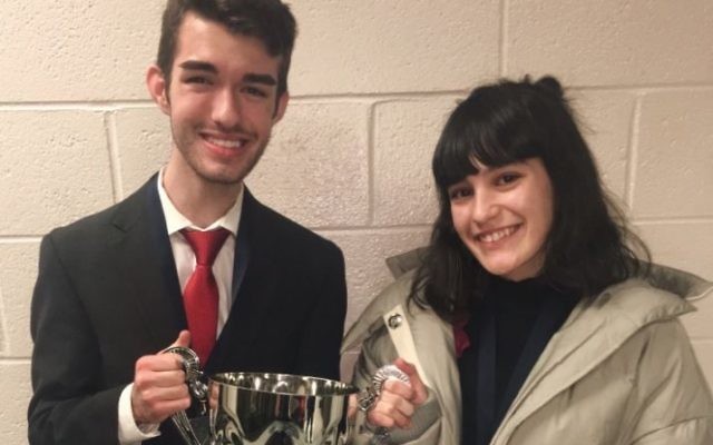 Tyler Holt and Madison Hynson from Starr’s Mill High School are the actual 2018 GFCA state debate champions.