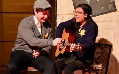 The Georgia Ensemble Theatre performs "And Then They Came for Me" at the Walker School on March 16.