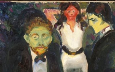Edvard Munch returned to the subject of jealousy many times, including this piece, painted around 1907 and housed in the Munch Museum in Oslo.