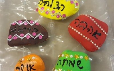 Jerusalem resident and Atlanta native Rabbi David Geffen sends these painted rocks as a special blessing to Netta Barzilai.