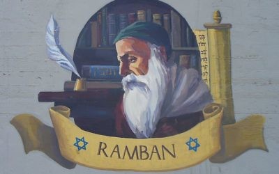 A painting of Nachmanides in Akko, Israel