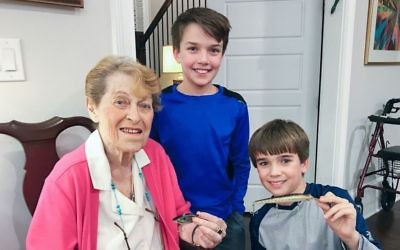 Alice King with great-grandsons Ethan and Noah King