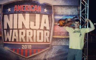 Atlanta native Elie Cohen poses before he runs the course at the American Ninja Warrior 10 Southeast regional qualifiers in Miami, Florida on April 13.
