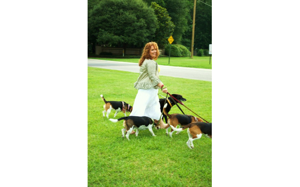 Nefesh Chaya spends time with her beagles and cherishes their walks together.