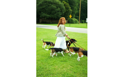 Nefesh Chaya spends time with her beagles and cherishes their walks together.