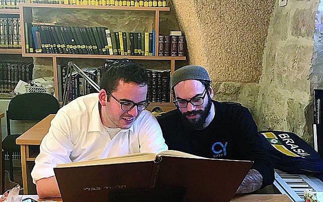 Natan Freller (right) is the new rabbinic intern at Congregation Etz Chaim.