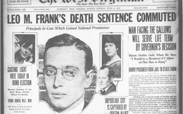 June 21, 1915 cover announcing the Leo M. Frank's death sentence commuted.
