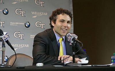Coach Josh Pastner addresses the media after a game.
