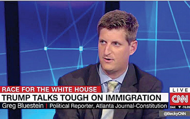 Greg Bluestein appears weekly on CNN with his lively political commentary.