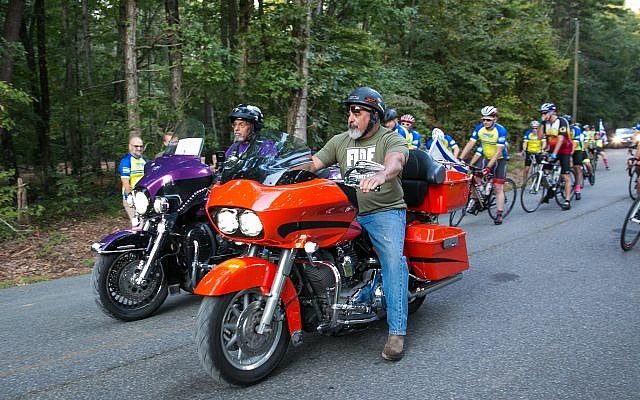 Some riders traveled on motorcycles.