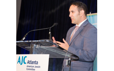 Dov Wilker, regional director of AJC Atlanta, spoke at the organization’s National Human Relations Award dinner Oct. 30.
