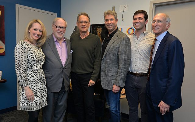 Photo by Heidi Morton for Peachtree Pictures // Greenberg Traurig partners join celebrity opening night headliner, from left, Louise Cohen, Gary Snyder, Tom Hanks, Ted Blum, Joshua Blum and Allen Altman.