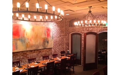 Nowak’s warm brick interior was renovated by Tom Murphy. Blaiss visited 12 venues before choosing the North Highland locale.