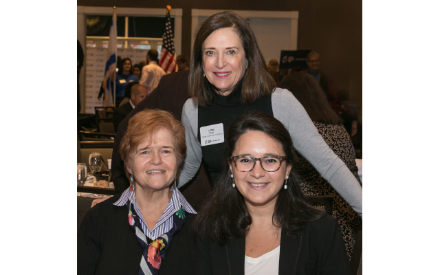 Photos by Jon Marks // Dr. Deborah Lipstadt (left), Lynn Oves, event chair (top), and Bari Weiss, keynote speaker.