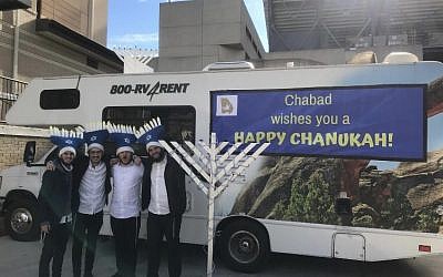 The Chanukah Mitzvah Tank makes its way around the state.
