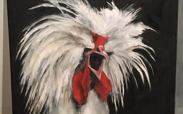 Holtz's "Bad Hair Day" Chicken Painting