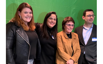 Diamond sponsor Jen Lazarus poses with organizer Cheryl Dorchinsky, Kay Wilson and Beth Jacob Executive Director Rabbi Yitzchok Tendler.