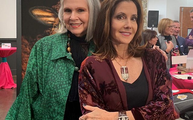 Honorary chair Martha Jo Katz greeted guests along with honoree Cynthia Good, who wore accessories by Vintage by Cathy, an Art Walk vendor at the event.