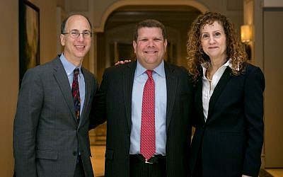 Jeff Alperin, Michael Levy and Faye Dresner are among the JF&CS leaders at the event.
