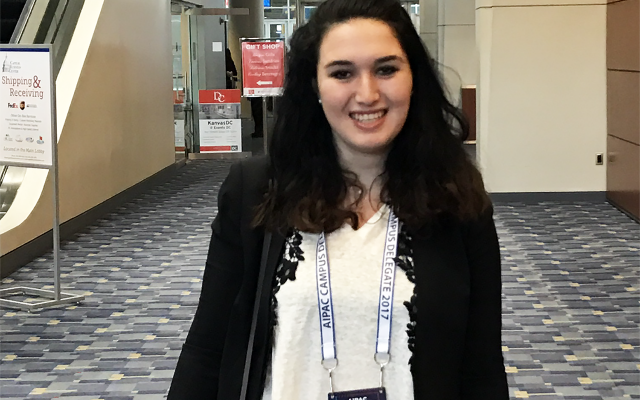 Sophia Weinstein at the 2017 AIPAC Conference.