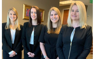 New attorneys of Kessler & Solomiany are (from left): Katie Ehrlich, Elizabeth Stein, Molly Teplitzky and Melissa Barber.