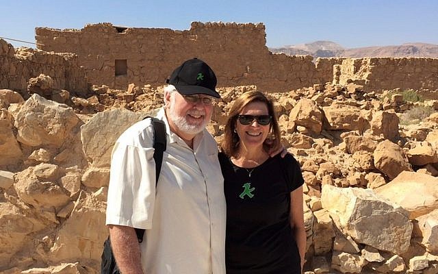 On one of many trips to Israel, the couple visited Masada.