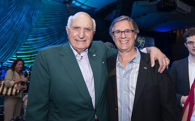 Michael Morris (right) with Ken Langone, one of Home Depot's original co-founders, who recently endowed the NYU Medical School.