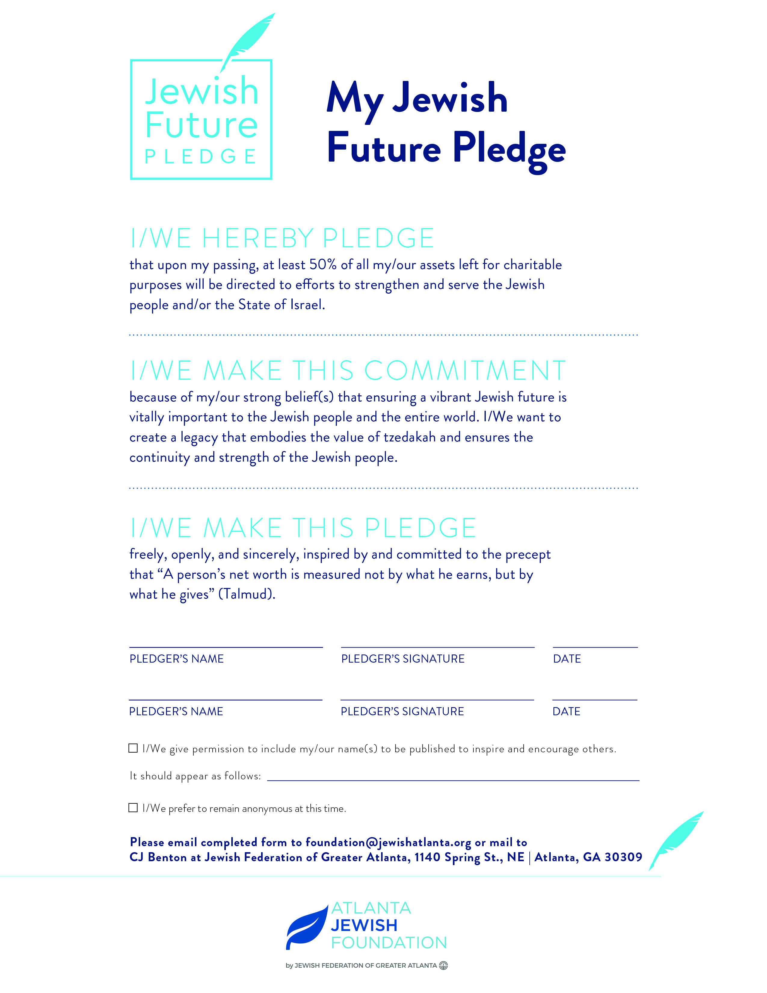 See Who Pledged  Jewish Future Pledge
