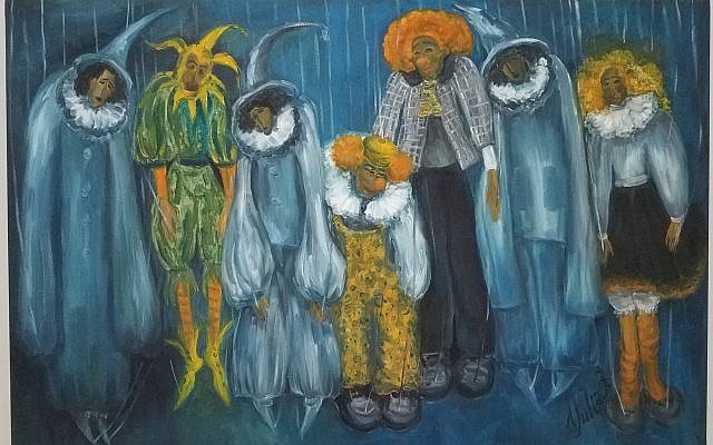 Jeltuhin’s emotional oil “Melancholy” illustrates her vast array of characters.