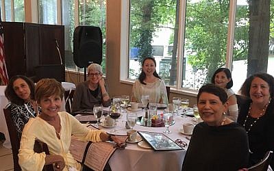 Photos by Gail Collier-Glover // Gathering at Petite Violette, a French restaurant, are: Alyse Pribish (bottom left), Eve Bogan, Deborah Derby, Emiko Yang, Lynne Chimiklis, Laura Greenberg, Rhoda Margolis.