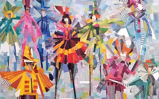 Jeltuhin’s elaborate and vibrantly colored “Carnival” collage shows her skill with scissors in this crafty discipline.