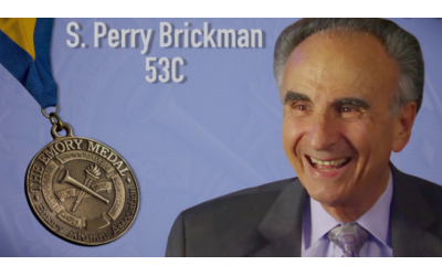 Emory University awarded Brickman its Emory Medal in 2016. It’s the highest award the institution bestows on distinguished alumni.