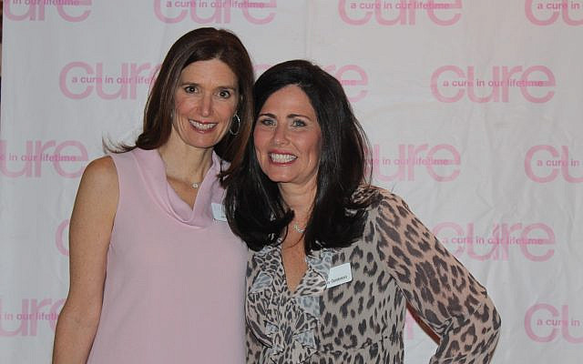 Jennifer Fink, left, and Jody Goldstein at the fourth annual Cure in Our Lifetime spring breakfast.