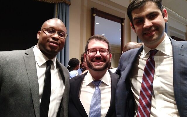 Christopher Stephens, Mark Spatt and Jeff Fisher of the AJC Black-Jewish Coalition.