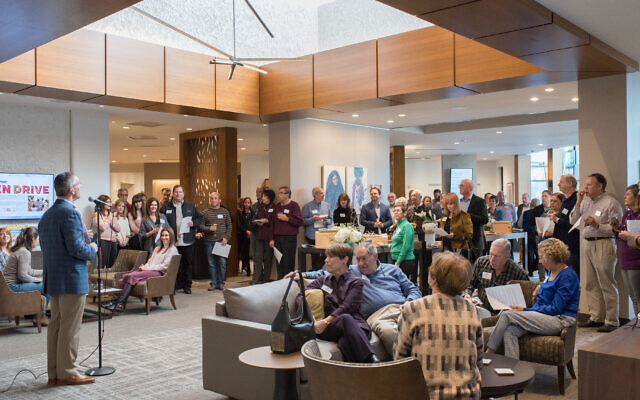 Temple Sinai completely redesigned and reconstructed the lobby area to its building to be more open and inviting.