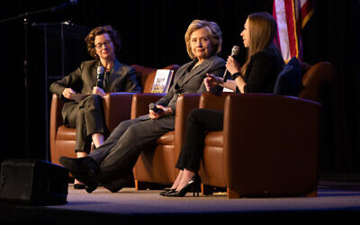 Photo by Eddie Samuels // Michelle Nunn, who leads CARE USA and ran for U.S. Senate in 2014, interviews the Clintons about their book and lives.