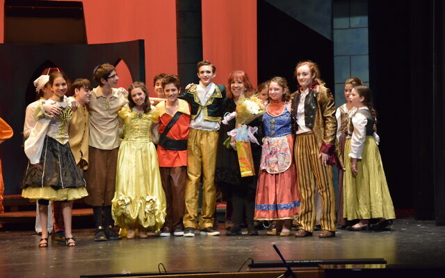 Levy takes a bow with middle schoolers in “Beauty and the Beast.”