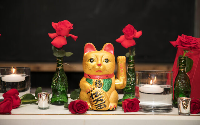 The waving Chinese cats were a big hit with guests.