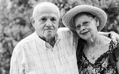 Holocaust survivor Hershel Greenblat with his wife Rochelle. Hershel attends Jewish Family & Career Services’ Café Europa, a monthly social gathering for Holocaust survivors.
