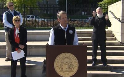 Governor Kemp holds press conference to address COVID-19, 2020.