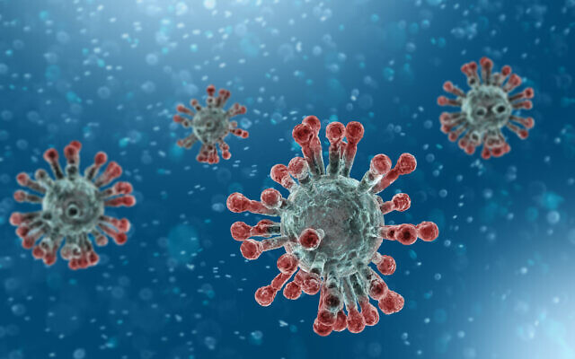 Microscopic view of Coronavirus, a pathogen that attacks the respiratory tract. Analysis and test, experimentation. Sars. 3d render