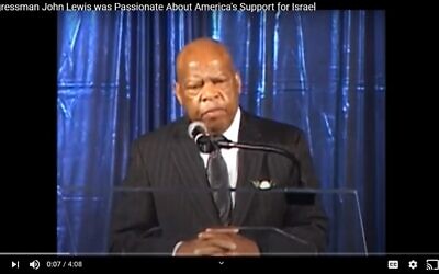 Congressman John Lewis shares his thoughts and feelings about Israel at the Georgia World Congress Center on Aug. 14, 2011.