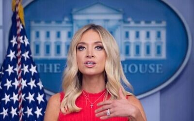 White House Press Secretary Kayleigh McEnany speaks to the press on June 10, 2020, in the Brady Briefing Room of the White House in Washington. (Saul Loeb/AFP)