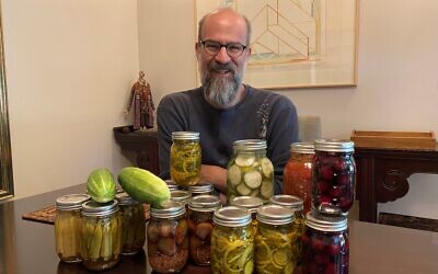Rabbi Hillel Norry grows and pickles his own, including such ingredients as jalapenos, zucchini, cukes and tomatoes.