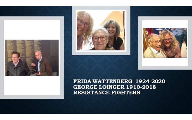 Famous French Resistance fighters Georges Loinger and Frida Wattenberg with Karen Rudel