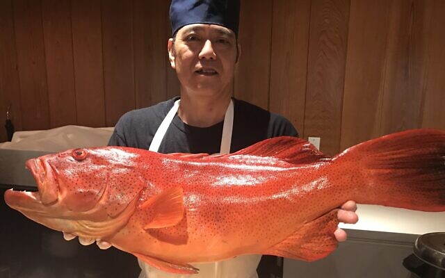 Chef Nakato flies in fresh fish daily, which the chefs cut for sashimi and sushi.