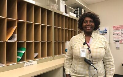Hamilton at the Federation mailroom. During her time at the Federation, she helped many who worked there realize the importance of their jobs.